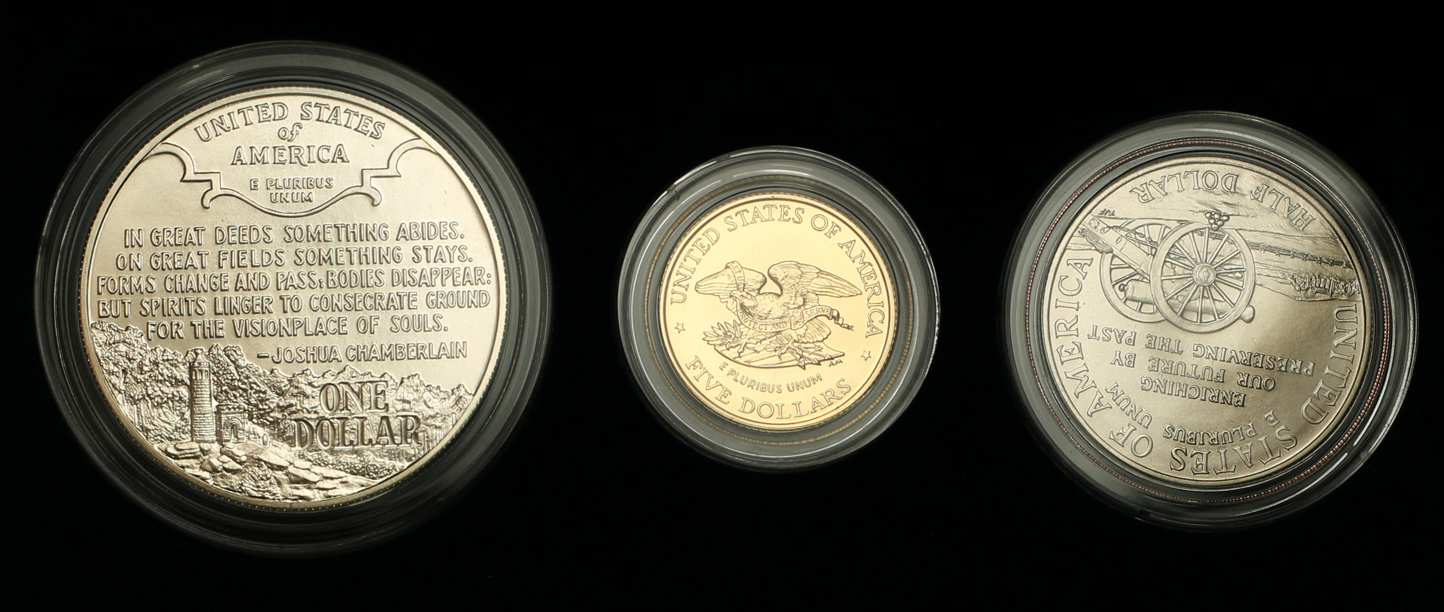 USA. 1/2 - 5 dolarów 1995 - Civil War